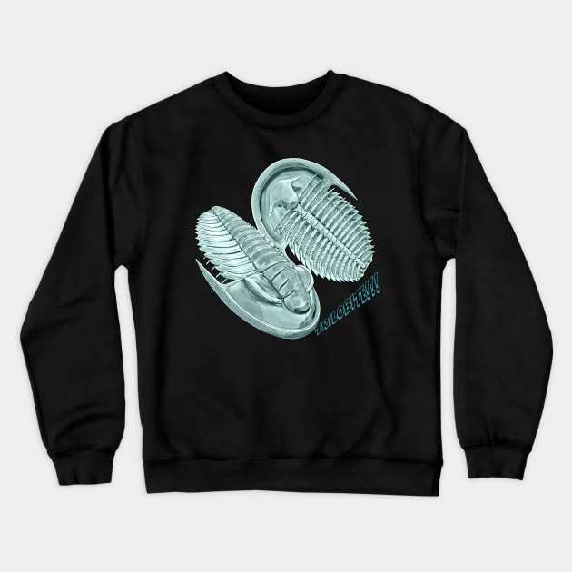 Estaingia bilobata, Cambrian trilobite. Crewneck Sweatshirt by KKpalaeoartist